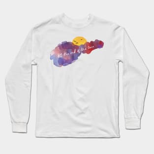 Cap and Buck, a watercolour sunset Long Sleeve T-Shirt